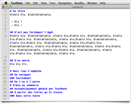 Sommairemarkdown