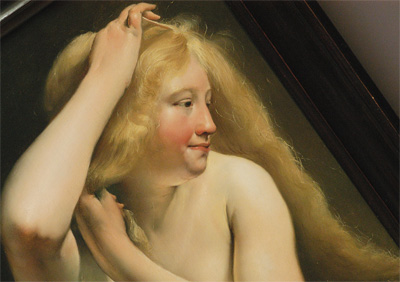 Peinture d'une femme nue, salle hollandaise au Louvre Peinture d'une femme nue, salle hollandaise au Louvre